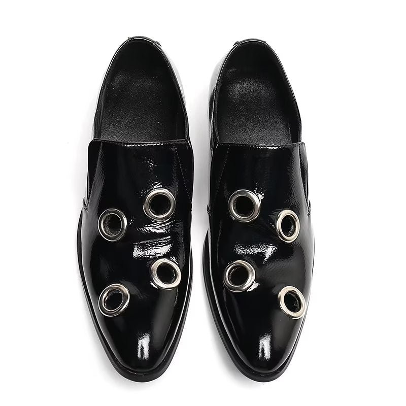 Loafers Heren Flitsende Instaploafers Met Patroon - Zwart