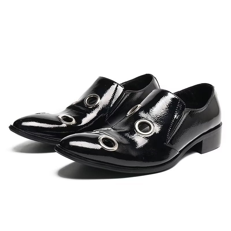 Loafers Heren Flitsende Instaploafers Met Patroon - Zwart