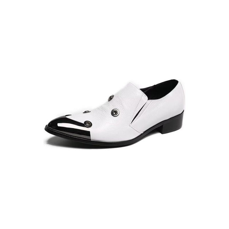 Loafers Heren Flitsende Instaploafers Met Patroon - Wit