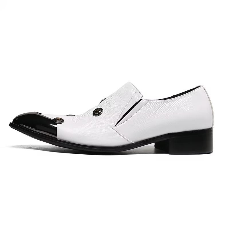 Loafers Heren Flitsende Instaploafers Met Patroon - Wit