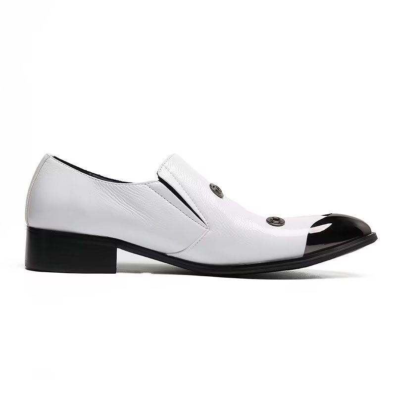 Loafers Heren Flitsende Instaploafers Met Patroon - Wit