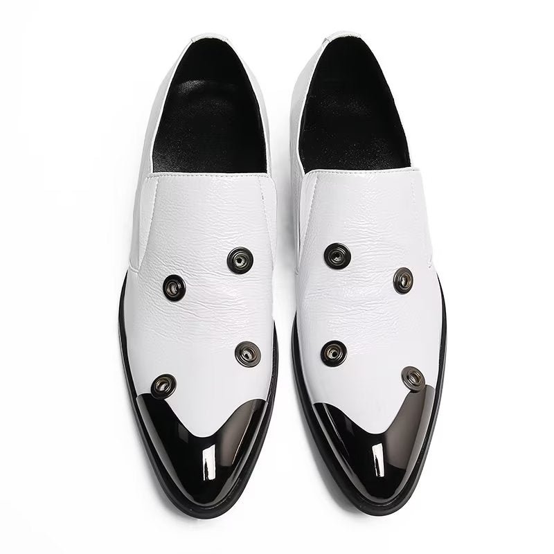 Loafers Heren Flitsende Instaploafers Met Patroon - Wit