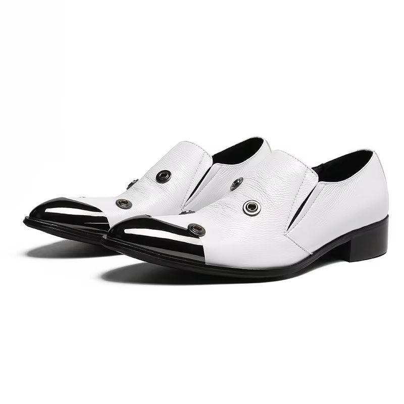 Loafers Heren Flitsende Instaploafers Met Patroon - Wit