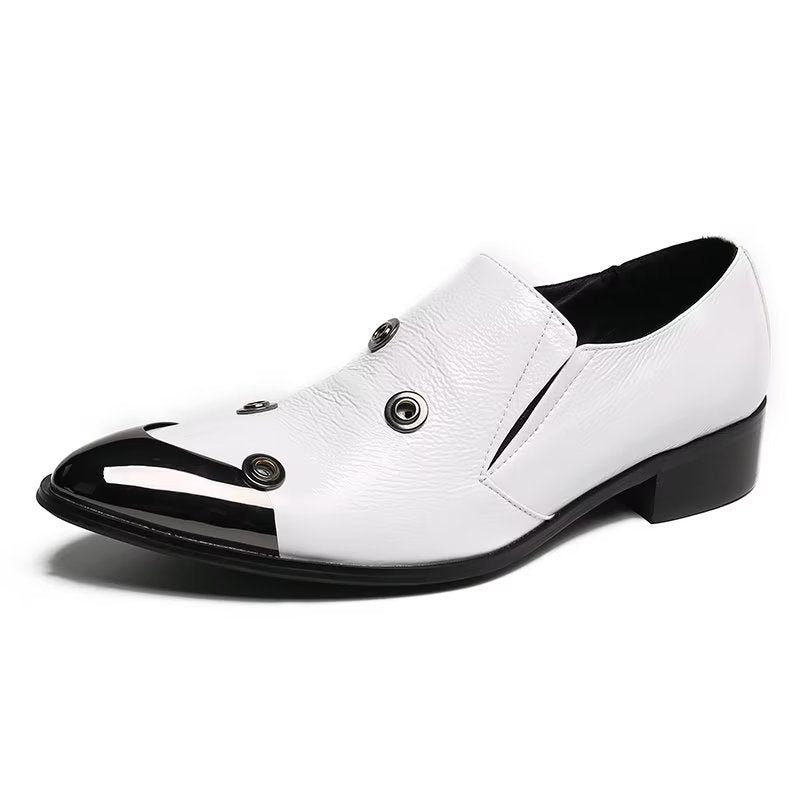 Loafers Heren Flitsende Instaploafers Met Patroon - Wit