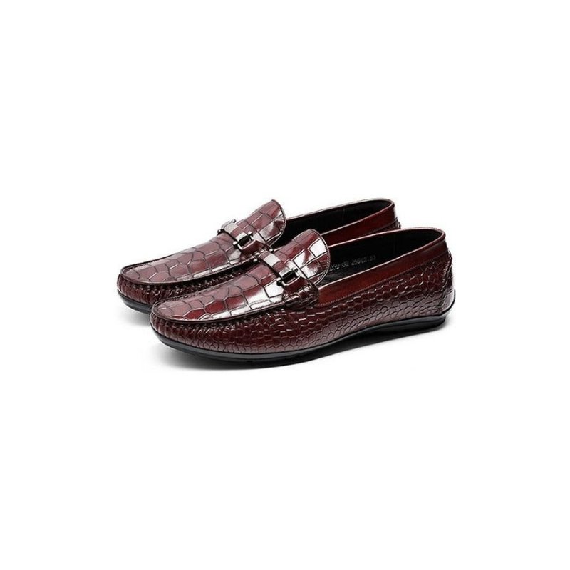 Loafers Heren Instaploafers Met Exotische Textuur - Rood