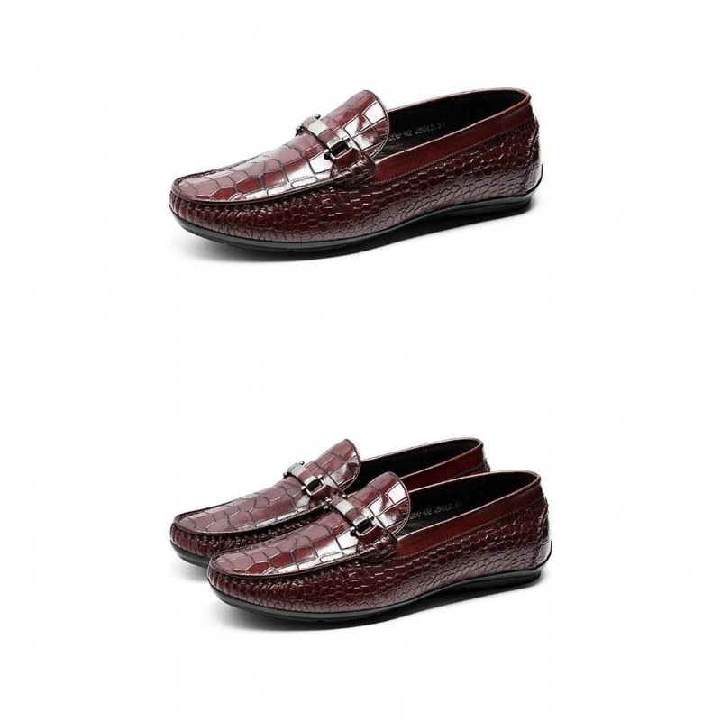 Loafers Heren Instaploafers Met Exotische Textuur - Rood