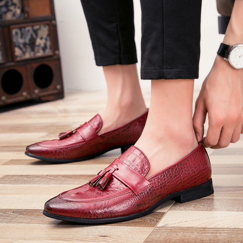 Loafers Heren Instapschoenen - Rood