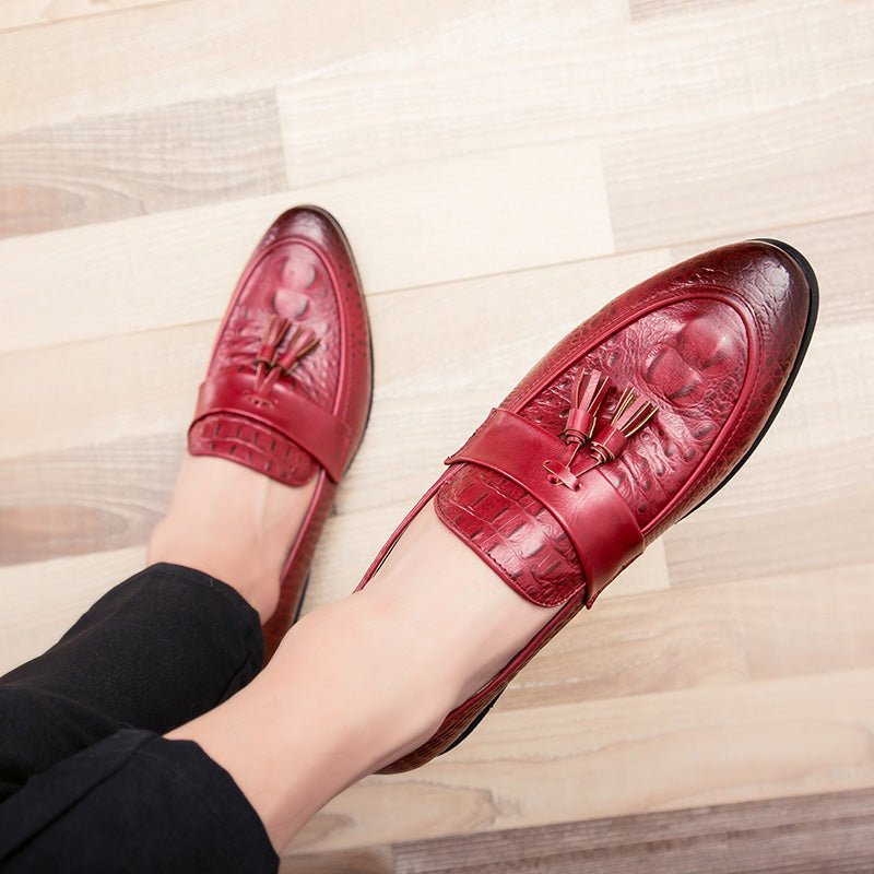 Loafers Heren Instapschoenen - Rood