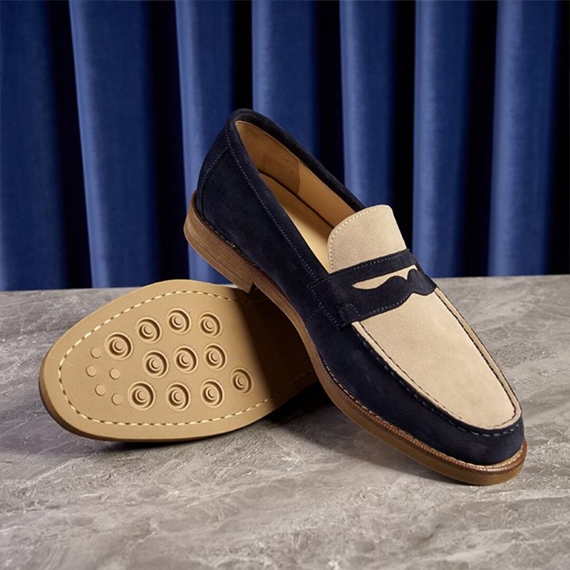 Loafers Heren Klassieke Leren - Blauw