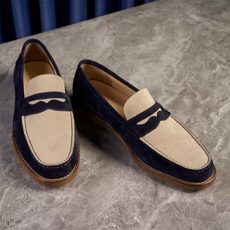 Loafers Heren Klassieke Leren - Blauw