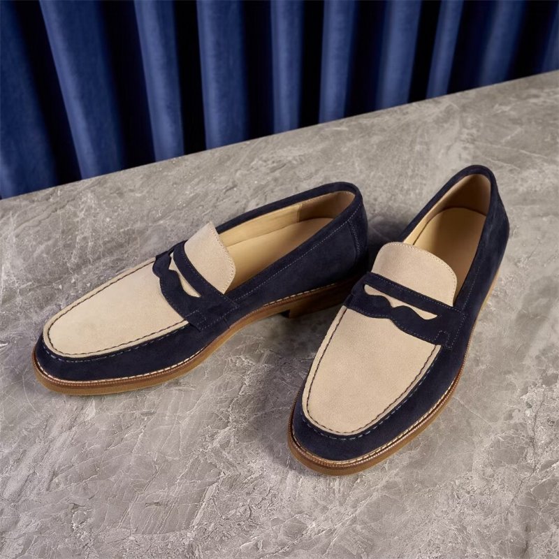 Loafers Heren Klassieke Leren - Blauw