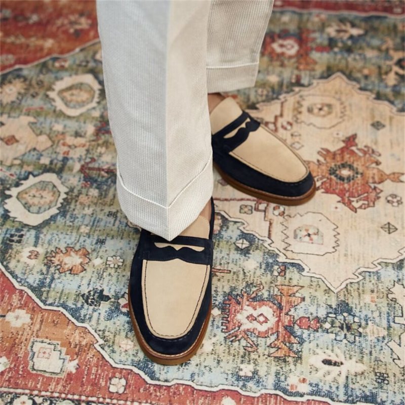 Loafers Heren Klassieke Leren - Blauw