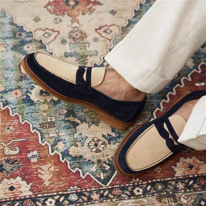 Loafers Heren Klassieke Leren - Blauw