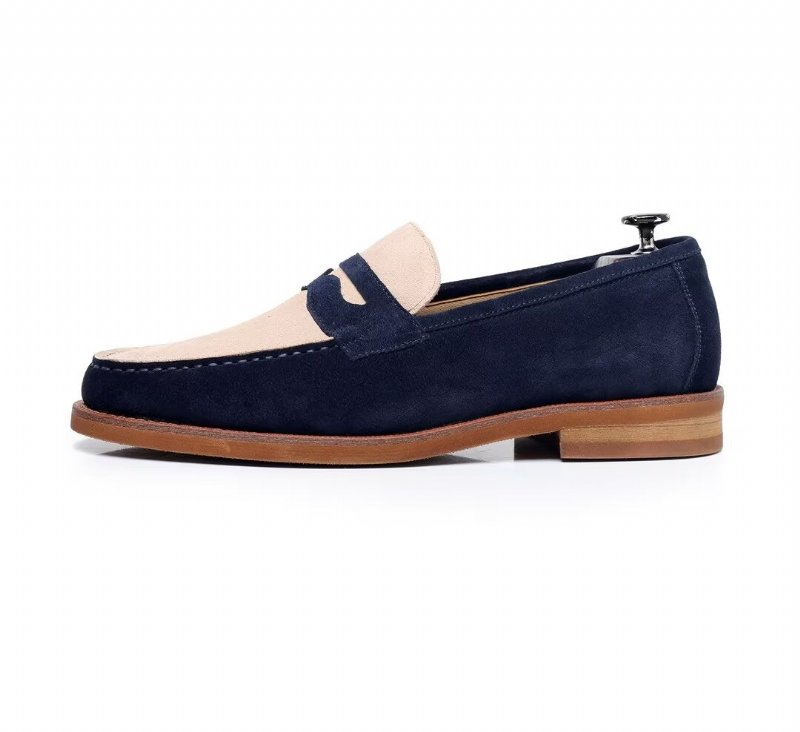 Loafers Heren Klassieke Leren - Blauw