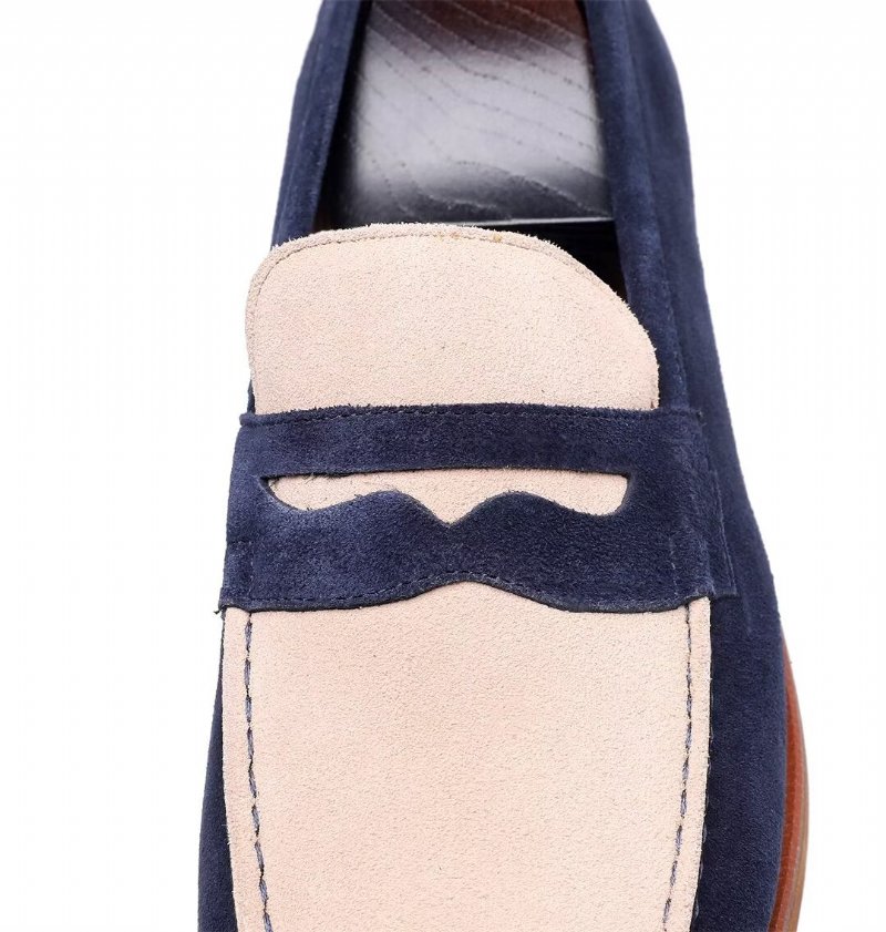 Loafers Heren Klassieke Leren - Blauw