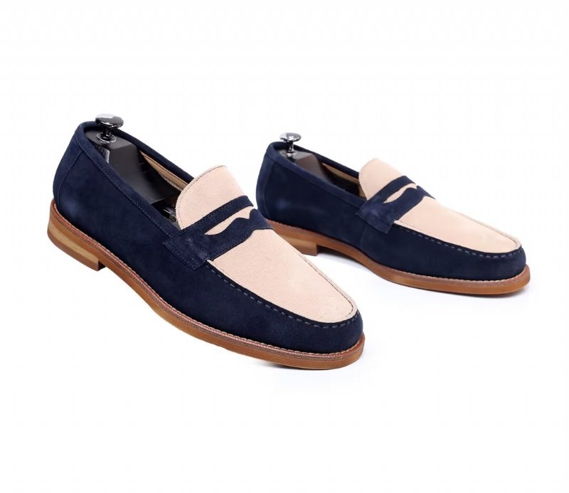 Loafers Heren Klassieke Leren - Blauw