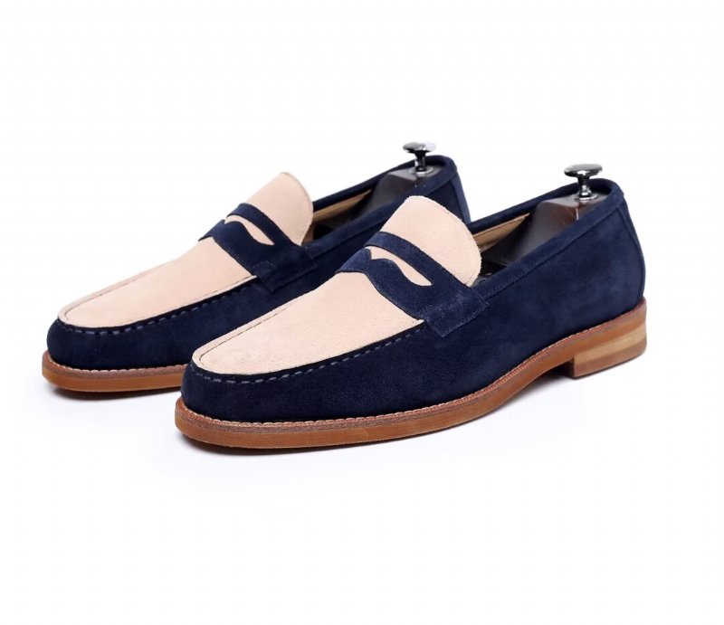 Loafers Heren Klassieke Leren - Blauw