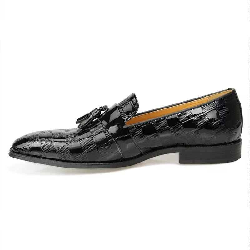 Loafers Heren Krokodillenleer Instaploafers - Zwart