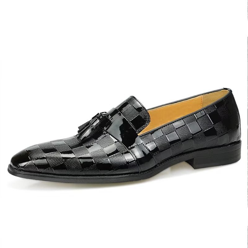 Loafers Heren Krokodillenleer Instaploafers - Zwart