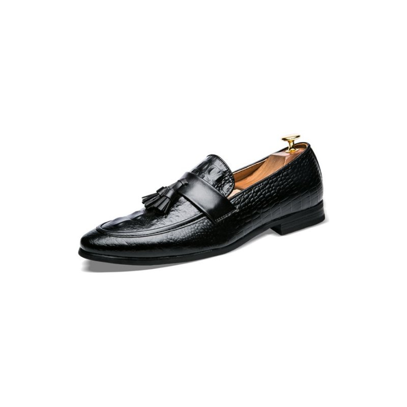 Loafers Heren Lavish Croctassel Exotische Oxford-instappers - Zwart