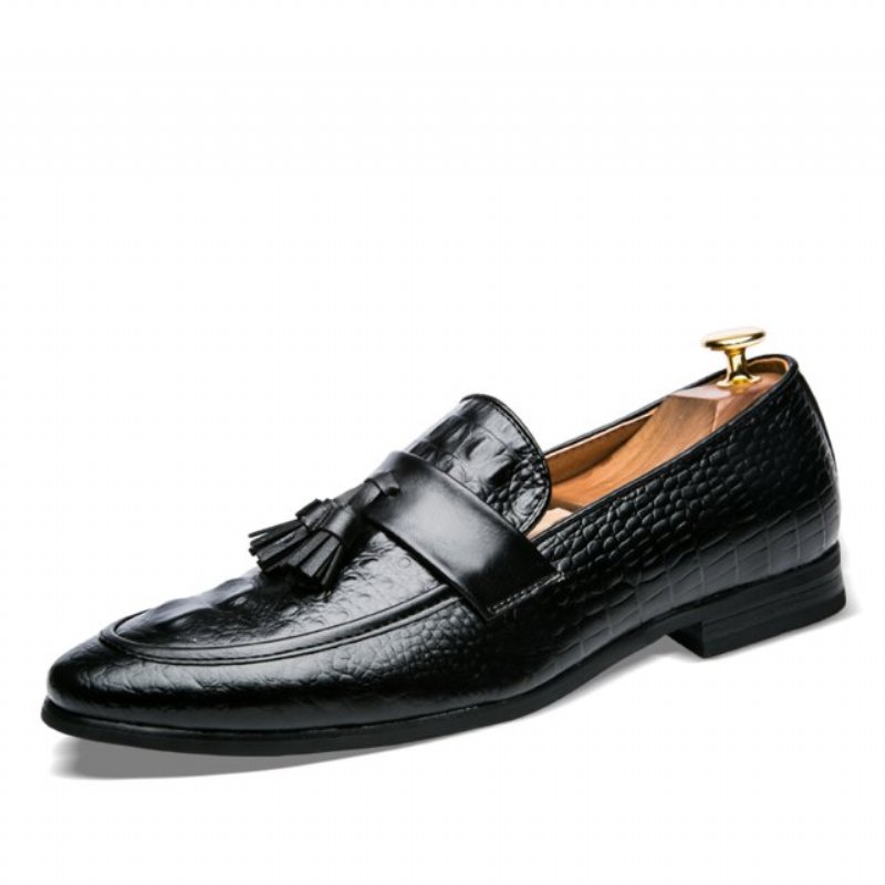 Loafers Heren Lavish Croctassel Exotische Oxford-instappers - Zwart