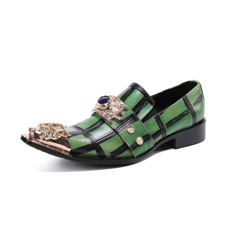 Loafers Heren Leren Instappers - Groen