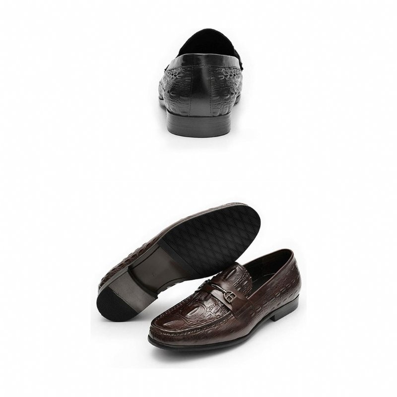 Loafers Heren Luxe Crocbreeze Leren Instaploafers - Koffie