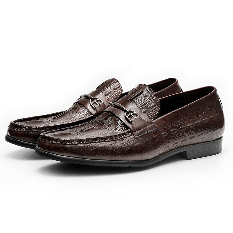 Loafers Heren Luxe Crocbreeze Leren Instaploafers - Koffie