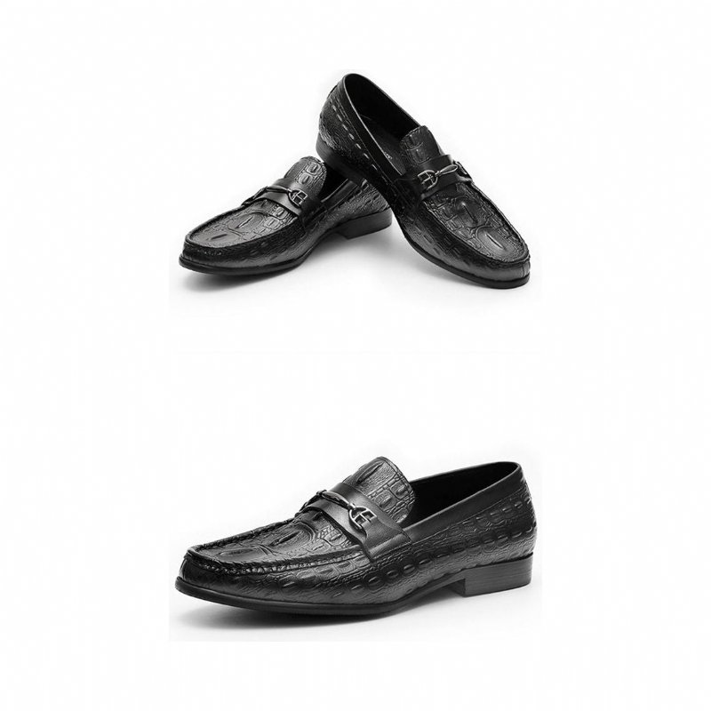 Loafers Heren Luxe Crocbreeze Leren Instaploafers - Zwart