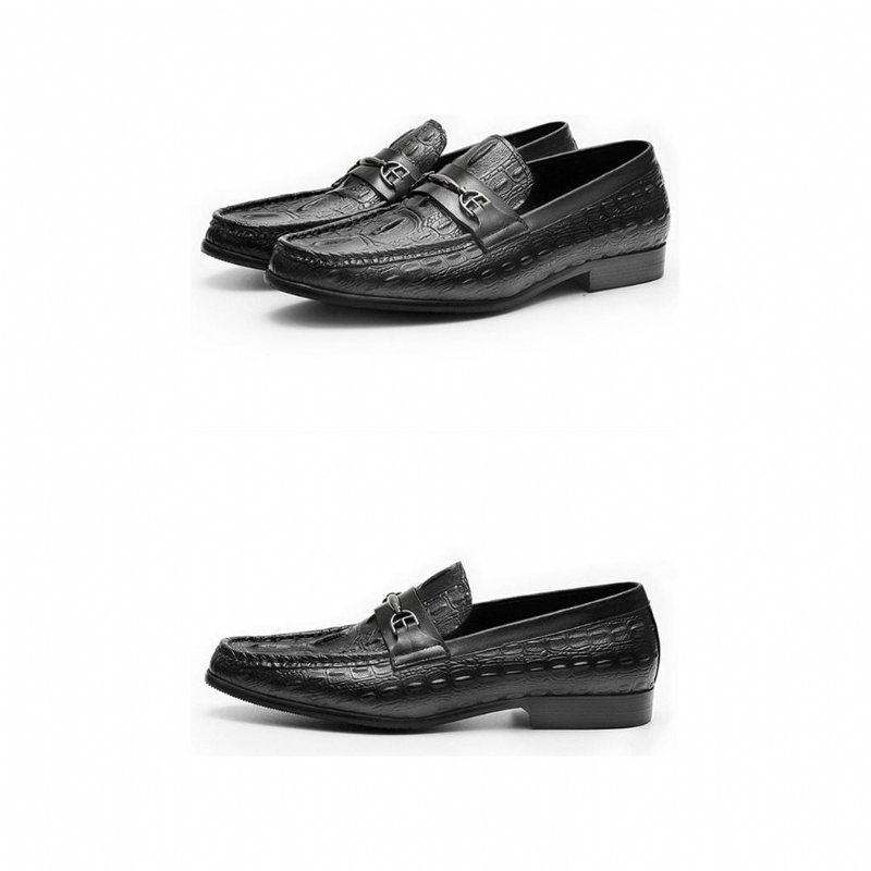 Loafers Heren Luxe Crocbreeze Leren Instaploafers - Zwart