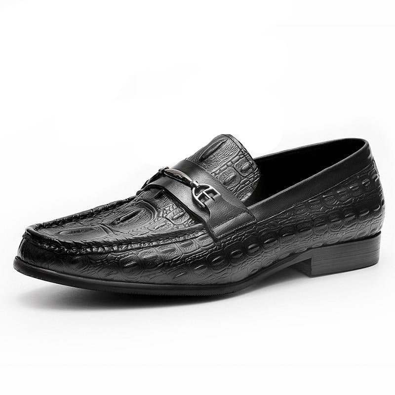 Loafers Heren Luxe Crocbreeze Leren Instaploafers - Zwart