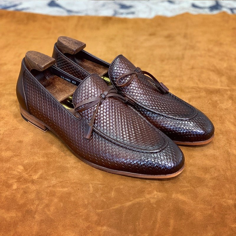 Loafers Heren Luxe Croctex-instaploafers - Koffie