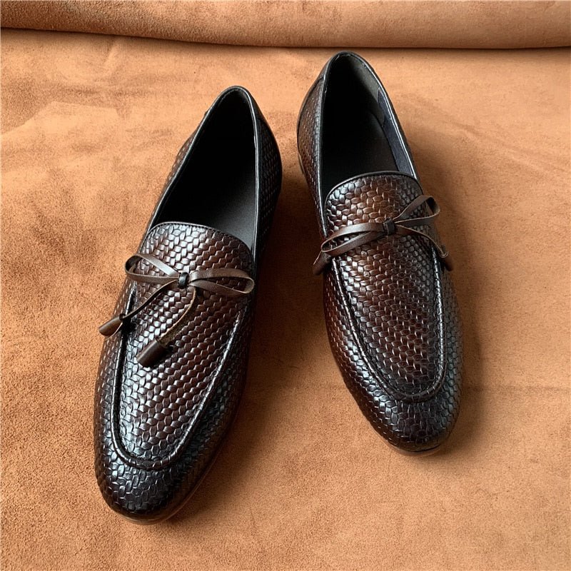 Loafers Heren Luxe Croctex-instaploafers - Koffie