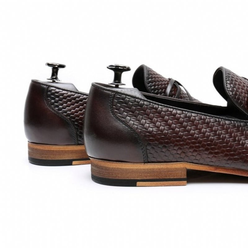 Loafers Heren Luxe Croctex-instaploafers - Koffie