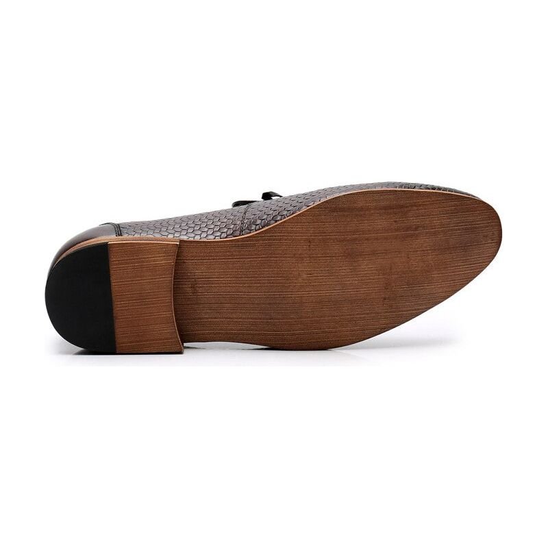 Loafers Heren Luxe Croctex-instaploafers - Koffie