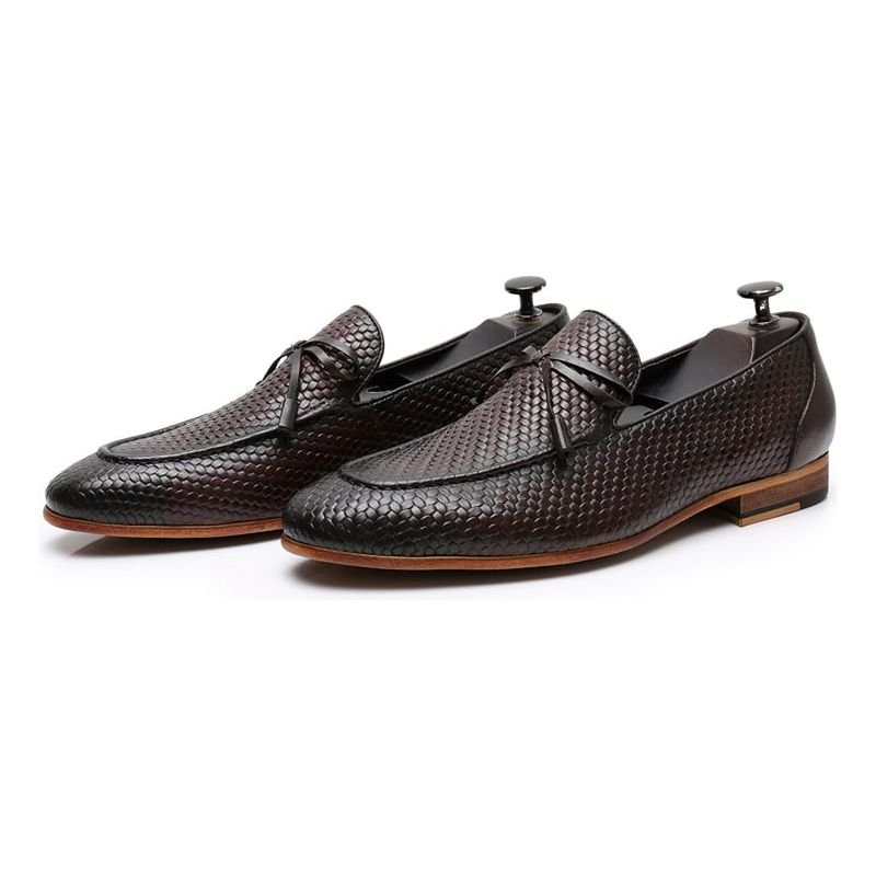 Loafers Heren Luxe Croctex-instaploafers - Koffie