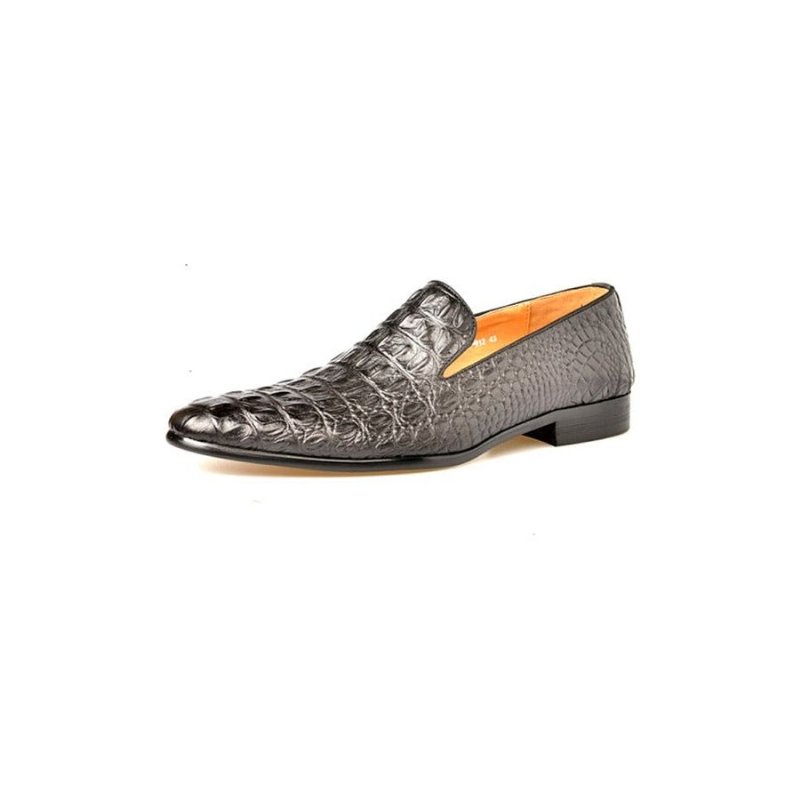 Loafers Heren Luxe Croctex-instappers Met Puntige Neus