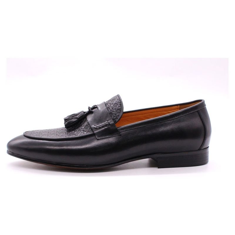 Loafers Heren Luxe Exotische Instaploafers - Zwart