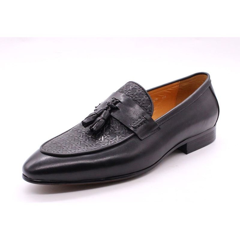 Loafers Heren Luxe Exotische Instaploafers - Zwart