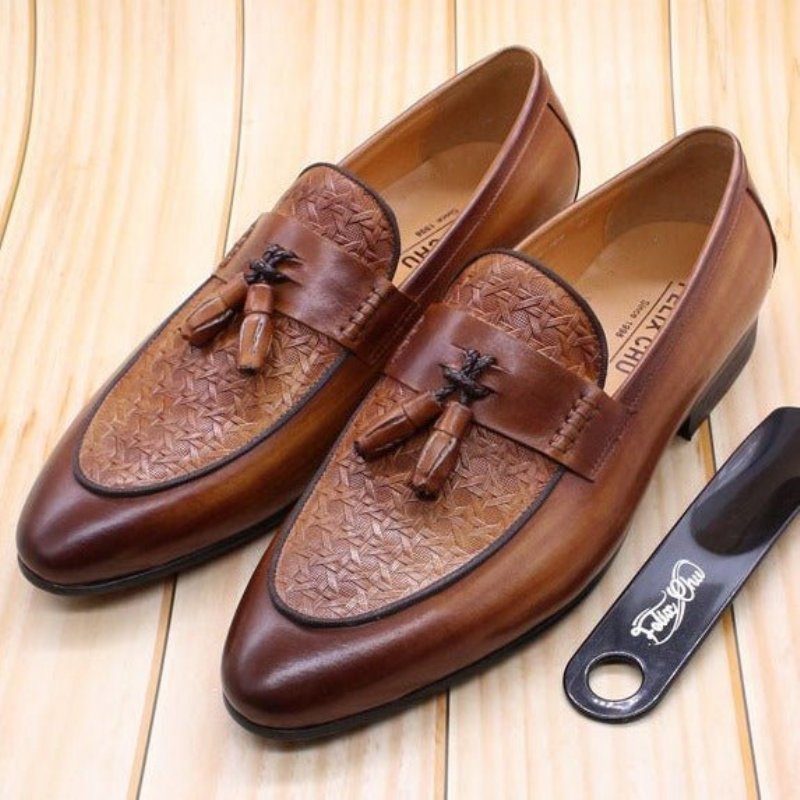 Loafers Heren Luxe Exotische Instaploafers - Koffie