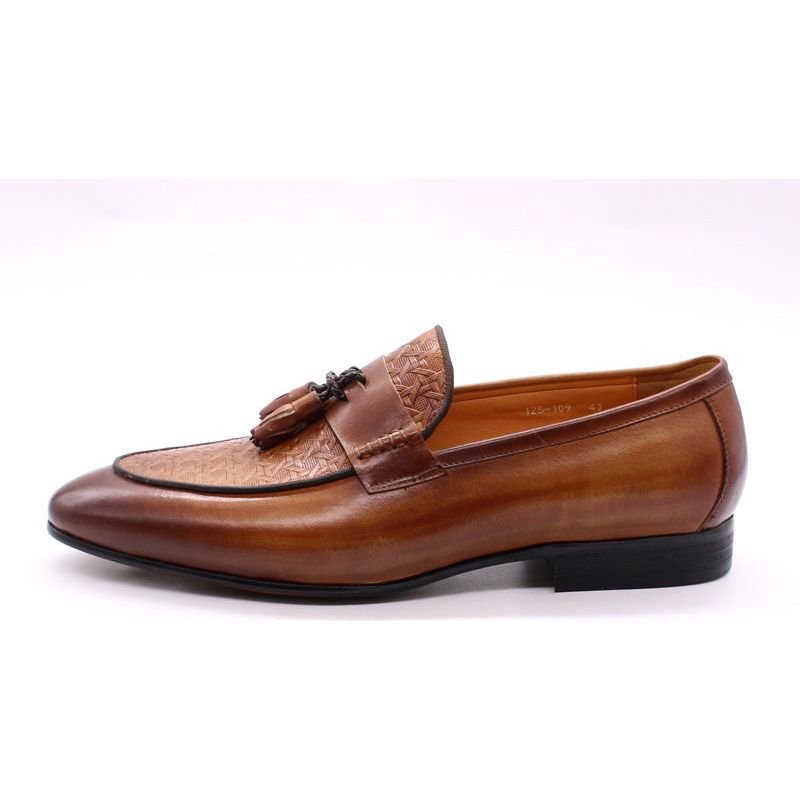 Loafers Heren Luxe Exotische Instaploafers - Koffie