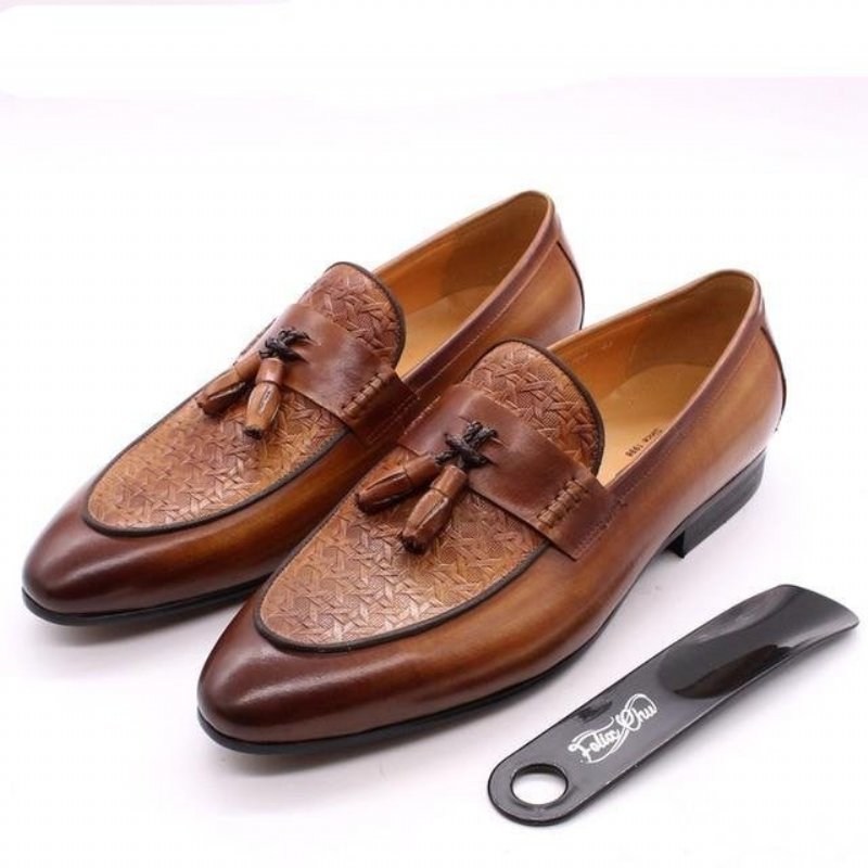 Loafers Heren Luxe Exotische Instaploafers - Koffie