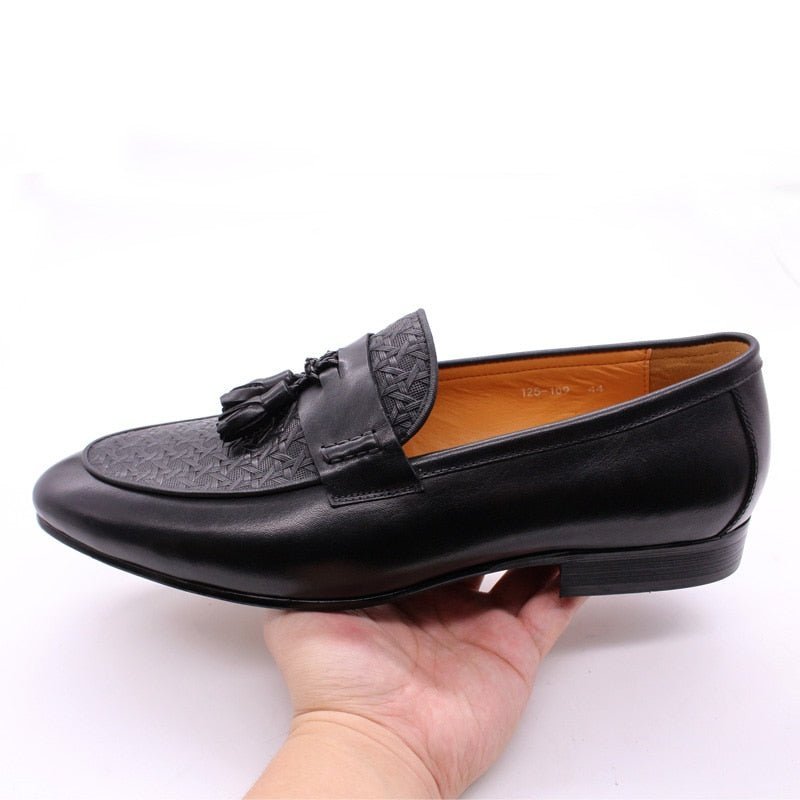 Loafers Heren Luxe Exotische Instaploafers - Zwart