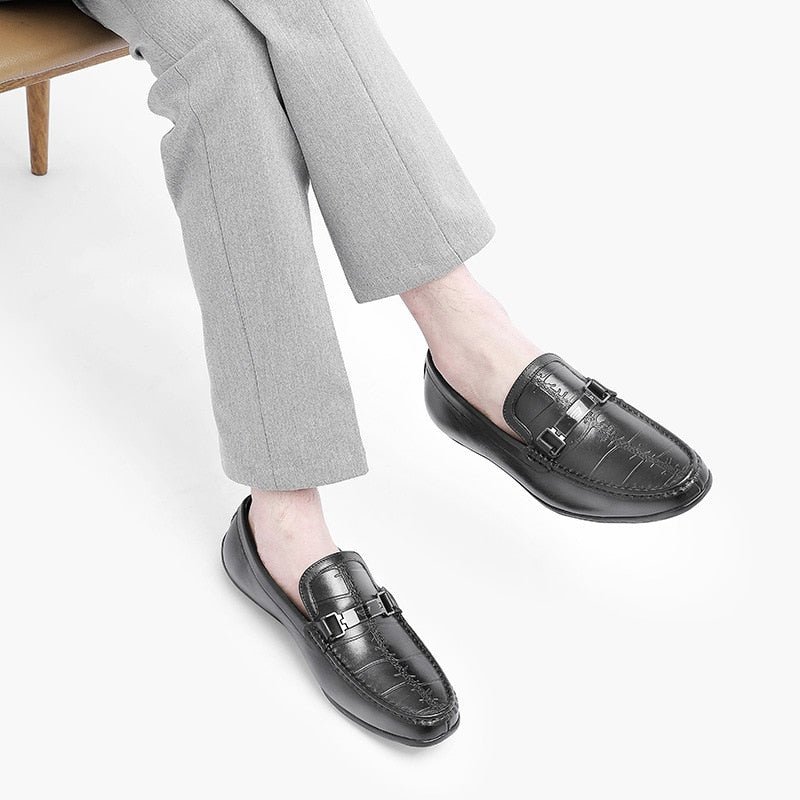 Loafers Heren Luxe Exotische Waterdichte Instaploafers - Zwart