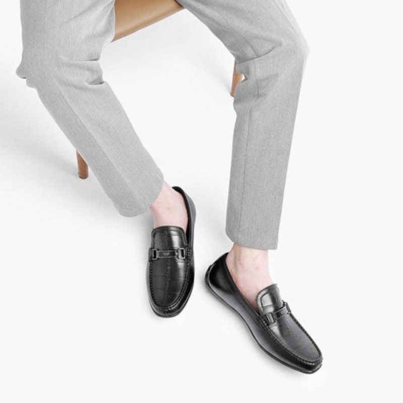 Loafers Heren Luxe Exotische Waterdichte Instaploafers - Zwart