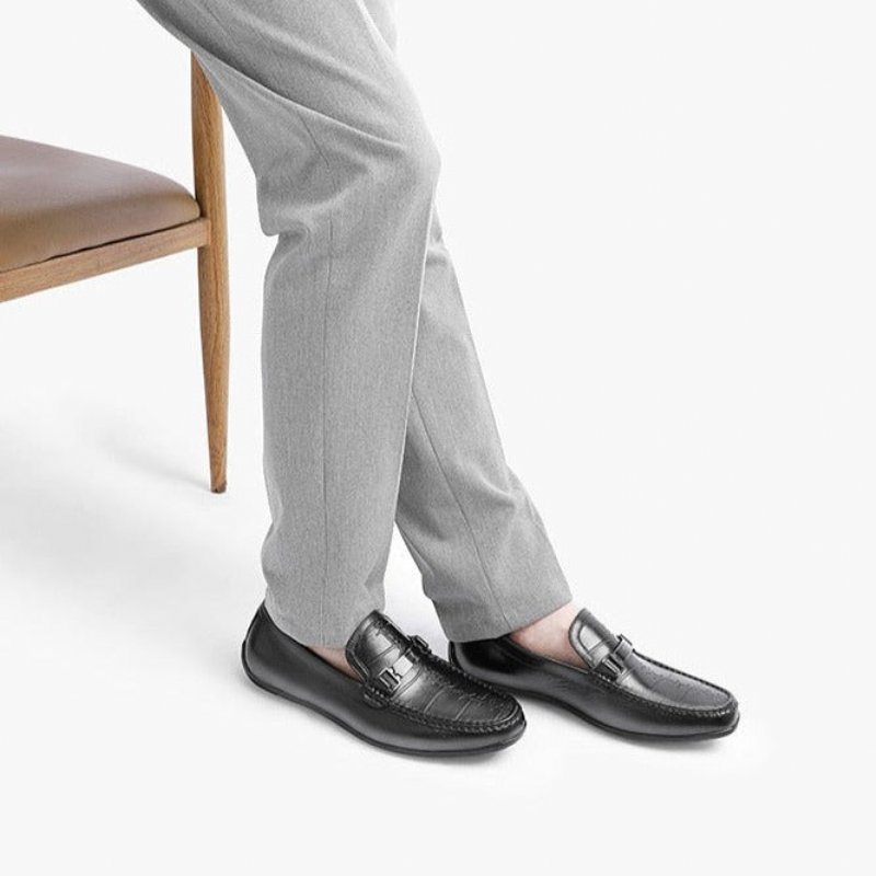 Loafers Heren Luxe Exotische Waterdichte Instaploafers - Zwart