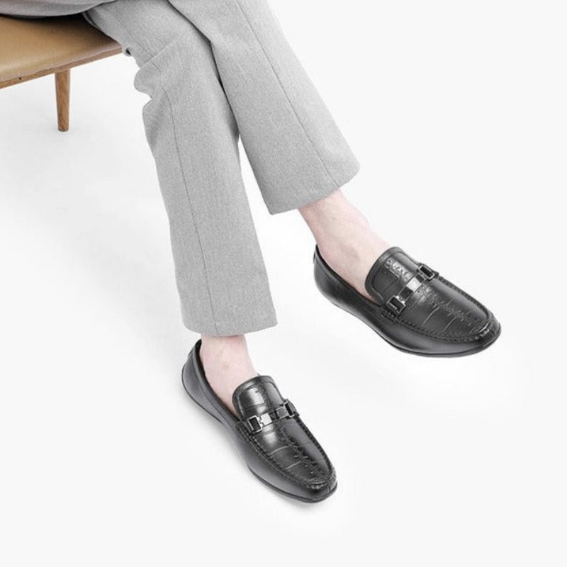 Loafers Heren Luxe Exotische Waterdichte Instaploafers - Zwart