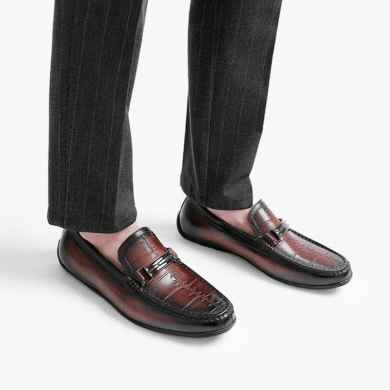 Loafers Heren Luxe Exotische Waterdichte Instaploafers - Rood