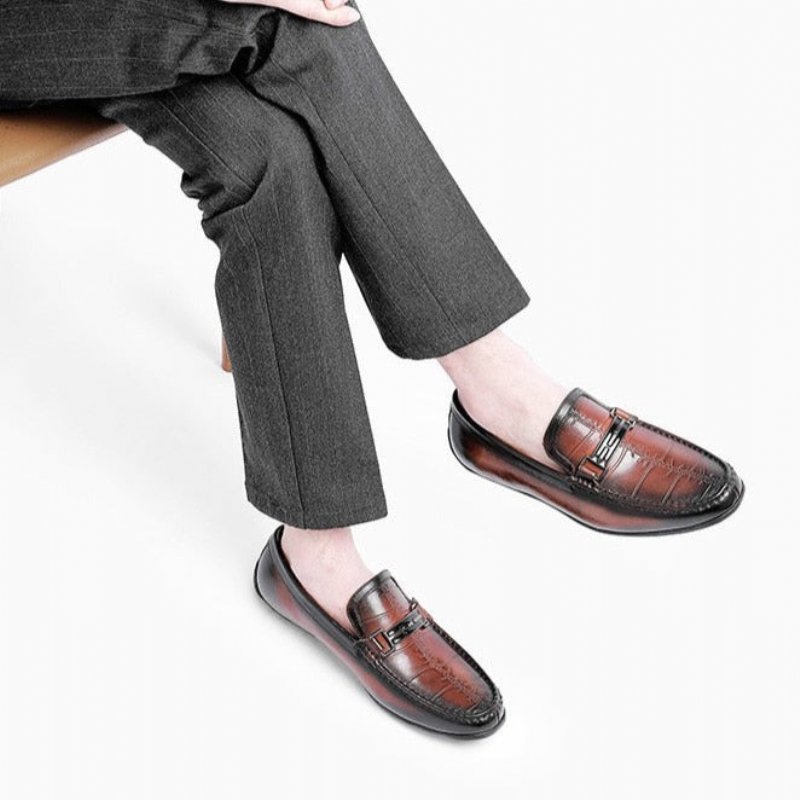 Loafers Heren Luxe Exotische Waterdichte Instaploafers - Rood