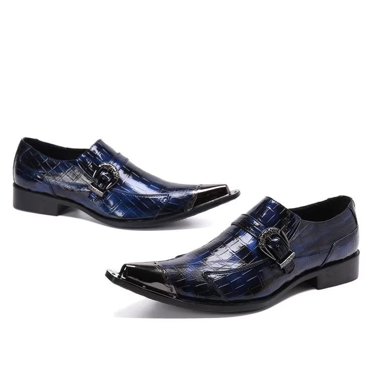 Loafers Heren Luxe Instaploafers Krokodillenleer - Blauw